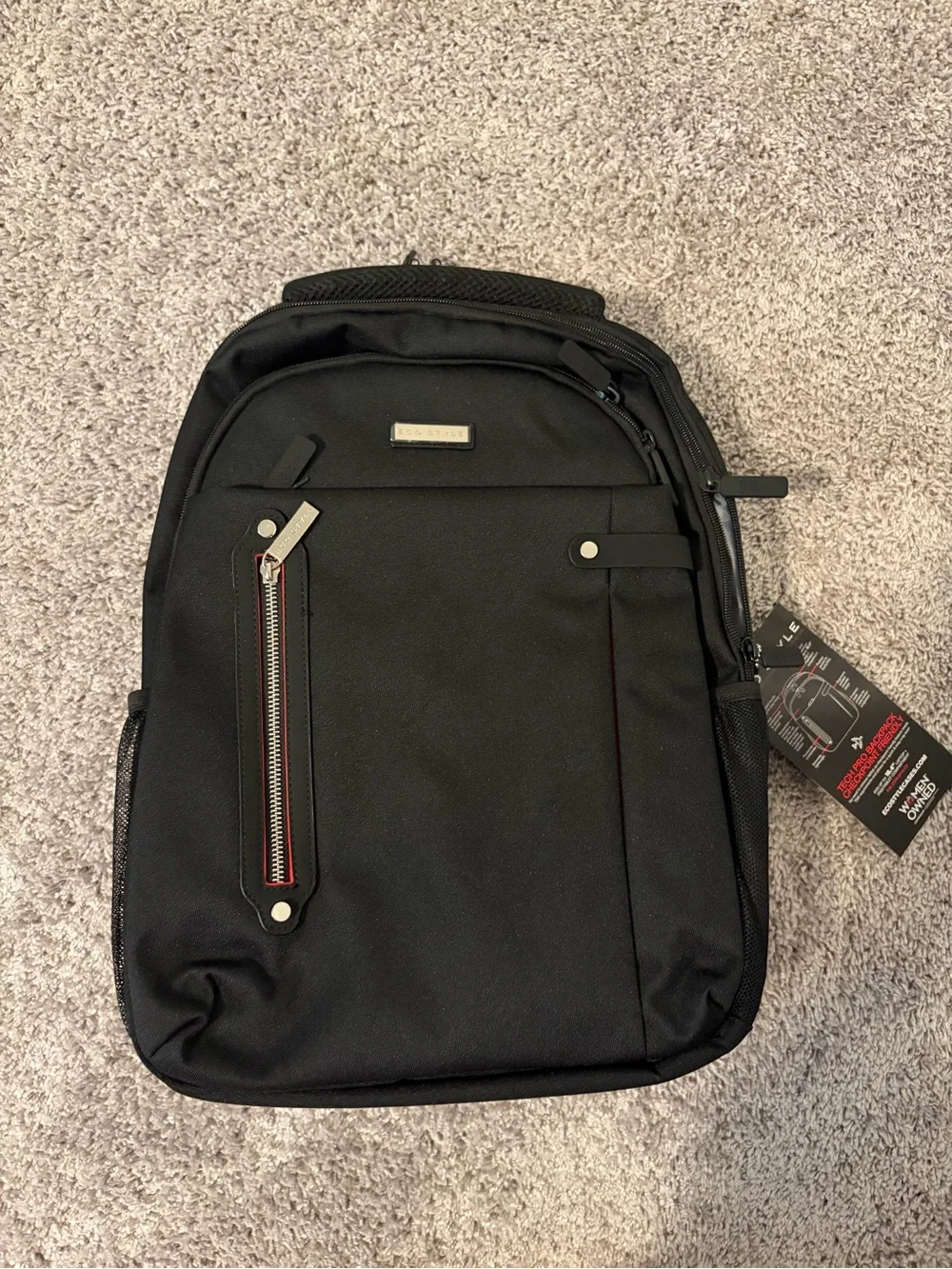 NEW Ecostyle Black Men's Compact Backpack